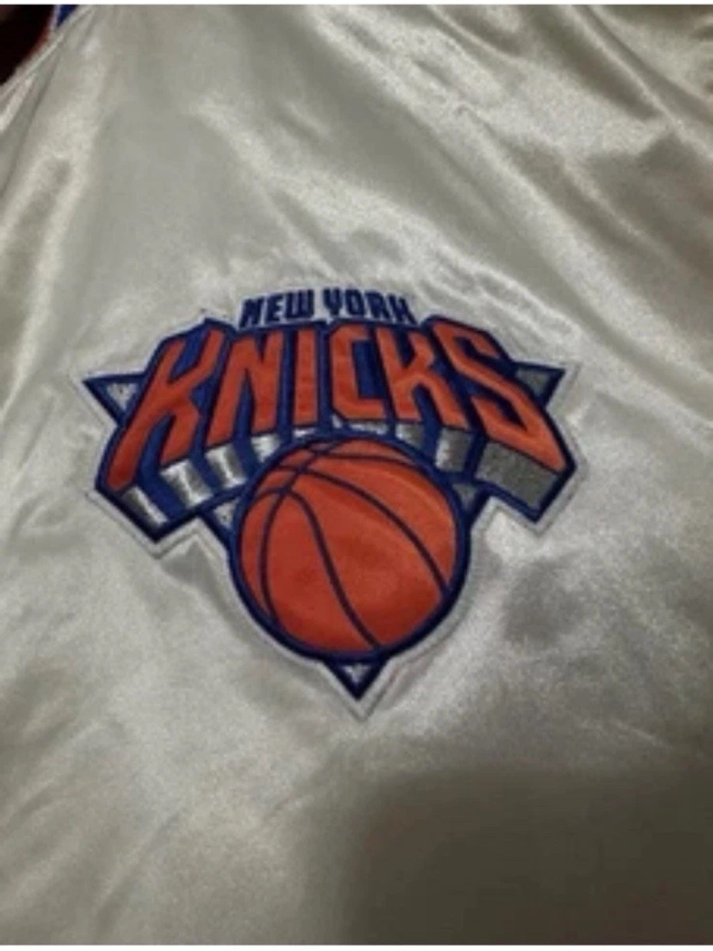 VINTAGE Starter New York Knicks White Cream Limited Edition Jacket XL - Picture 4 of 9